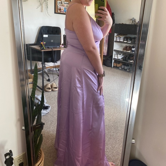 Nasty Gal Lavender Slit Wrap Maxi Dress - Picture 9 of 12